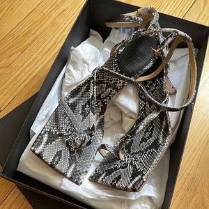 A.W.A.K.E. Mode Delta High Python Sandals. Size 37 IT.